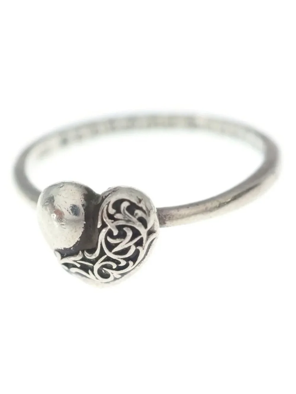 Chrome Hearts Bubblgm Heart Bubble Gum Ring Silver
